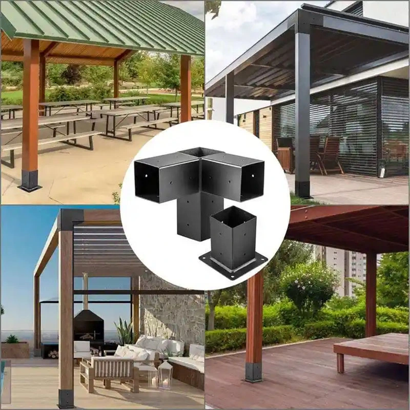 Pergola Kit DIY Elevated Wood Stand Kit Steel Bracket Heavy Duty Outdoor Garden Pergola Bracket